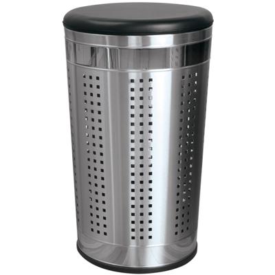 MSV Wasmand Dubai - RVS metaal - zwarte deksel - 46 liter - luchtgaten - afsluitbaar