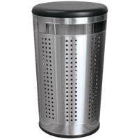 MSV Wasmand Dubai - RVS metaal - zwarte deksel - 46 liter - luchtgaten - afsluitbaar