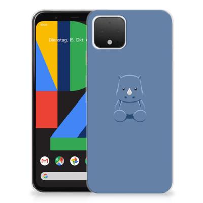Google Pixel 4 Telefoonhoesje met Naam Baby Rhino Google Pixel 4 Telefoonhoesje met Naam Baby Rhino