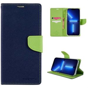 Mercury Goospery Fancy Diary iPhone 14 Pro Max Portemonnee Hoesje - Blauw