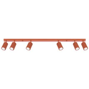 Plafondlamp KARBON 6L rood oker