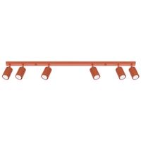 Plafondlamp KARBON 6L rood oker