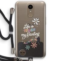 Tough Life: LG K10 (2017) Transparant Hoesje met koord