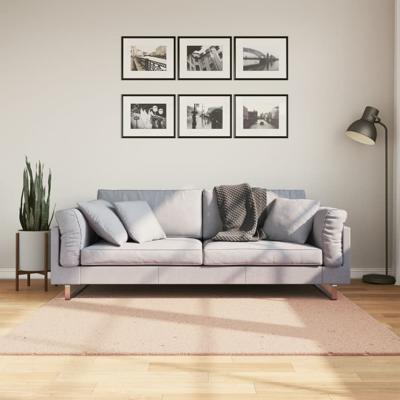 VidaXL Vloerkleed huarte laagpolig zacht wasbaar 160x160 cm roze