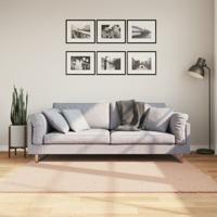 VidaXL Vloerkleed huarte laagpolig zacht wasbaar 160x160 cm roze