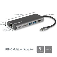 StarTech.com USB-C multiport adapter met SD kaartlezer Power Delivery 4K HDMI GbE 2 x USB 3.0 USB-C hub card reader NIEUWE VERSIE BESCHIKBAAR DKT30CSDHPD3 - thumbnail