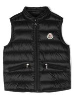 Moncler Enfant gilet matelassé à fermeture zippée - Noir