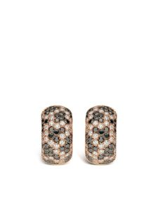 LEO PIZZO boucles d'oreilles Leopard en or rose 18ct ornées de diamants