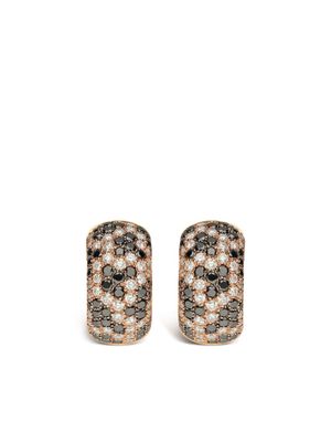 LEO PIZZO boucles d'oreilles Leopard en or rose 18ct ornées de diamants