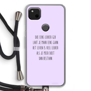 Gek: Pixel 4a Transparant Hoesje met koord