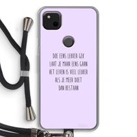 Gek: Pixel 4a Transparant Hoesje met koord