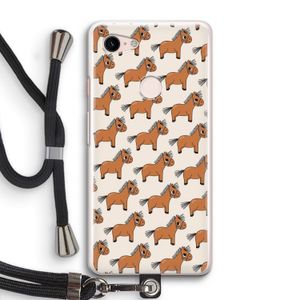 Pony: Pixel 3 Transparant Hoesje met koord