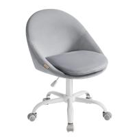 Thuisbureaustoel in hoogte verstelbaar met gewatteerd kussen, Duif grijs / Flueel
