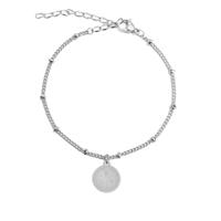 Gegraveerde initialen armband - Stainless steel - Zilver