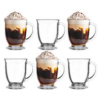 Glasmark Theeglazen/koffie glazen Bristol - transparant glas - 12x stuks - 400 ml