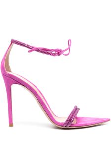 Gianvito Rossi sandales Montecarlo 115 mm à ornements en cristal - Rose