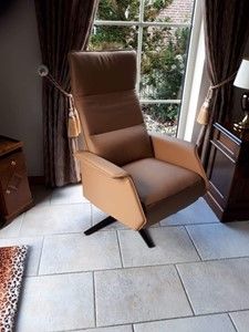 Leren relaxfauteuil - bruin leer - Echt leer, Modern, ontdek de vele Leersoorten en Kleuren bij ShopX