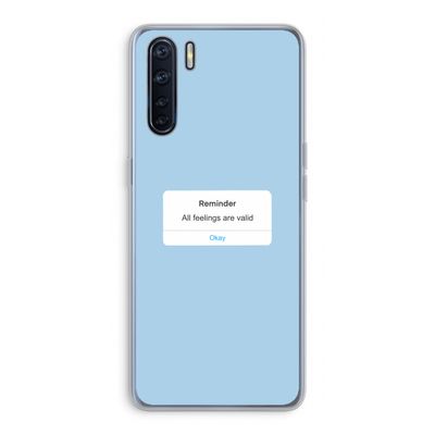 Reminder: Oppo A91 Transparant Hoesje