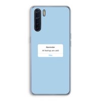 Reminder: Oppo A91 Transparant Hoesje
