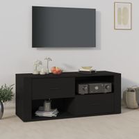 Tv-meubel 100x35x40 cm bewerkt hout zwart