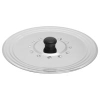 Spatdeksel - universeel - RVS - met stoomuitlaat - voor pannen van 26/28/30 cm Spatdeksel - universeel - RVS - met stoomuitlaat - voor pannen van 26/28/30 cm