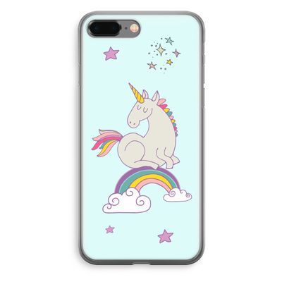 Regenboog eenhoorn: iPhone 8 Plus Transparant Hoesje