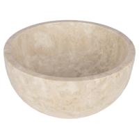 Differnz Boomer Waskom - 21x12cm - rond - Marmer - Beige 36.102.33 Differnz Boomer Waskom - 21x12cm - rond - Marmer - Beige 36.102.33