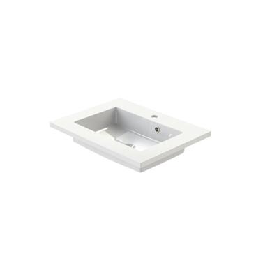 Wastafel Tiger S-line Quadro 60 cm Glanzend Wit