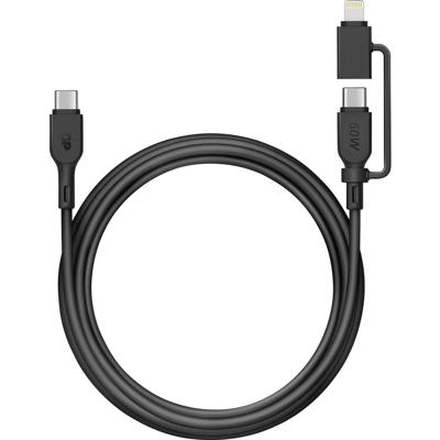 GP GPCBCXBPBKUSB964 USB-kabel USB-C, Apple Lightning stekker 1.50 m Zwart
