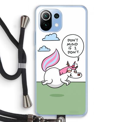Unicorn: Xiaomi Mi 11 Lite Transparant Hoesje met koord