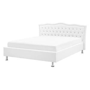 Beliani-METZ -Bed met opbergruimte-Wit-140 x 200 cm-Kunstleer