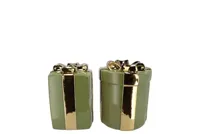 JOY MAJESTIC GREEN VASE PRESENT 11X15CM