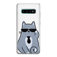 Cool cat: Samsung Galaxy S10 Plus Transparant Hoesje
