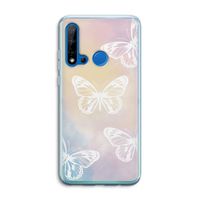 White butterfly: Huawei P20 Lite (2019) Transparant Hoesje