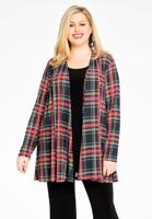 Yoek Cardigan met plooien GLASGOW | Zwart | Maat 54/56