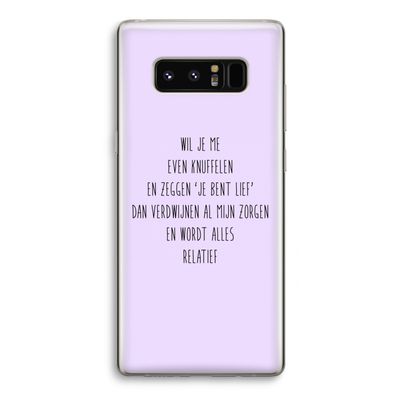 Relatief: Samsung Galaxy Note 8 Transparant Hoesje