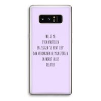 Relatief: Samsung Galaxy Note 8 Transparant Hoesje