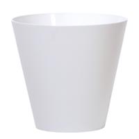 Bloempot/plantenpot voor buiten - kunststof - wit - D20 x H19 cm - 3,5 liter