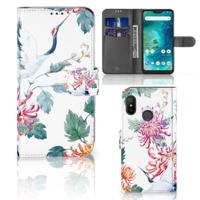 Xiaomi Mi A2 Lite | Telefoonhoesje | Met pasjeshouder | Bird Flowers