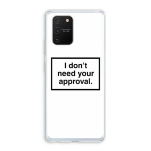 Don't need approval: Samsung Galaxy S10 Lite Transparant Hoesje