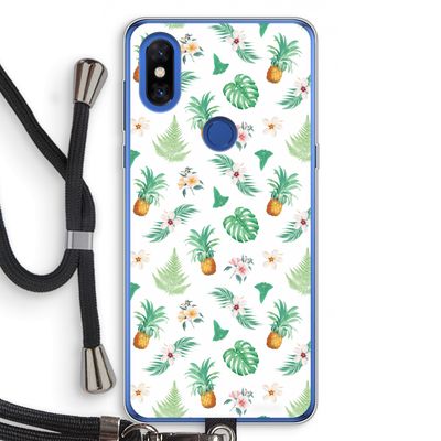 Ananas bladeren: Xiaomi Mi Mix 3 Transparant Hoesje met koord