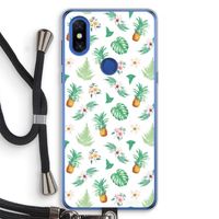 Ananas bladeren: Xiaomi Mi Mix 3 Transparant Hoesje met koord