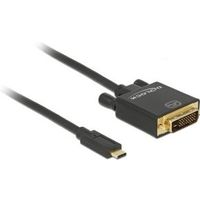 Delock 85321 Kabel USB Type-C male > DVI 24+1 male (DP Alt Mode) 4K 30 Hz 2 m zwart