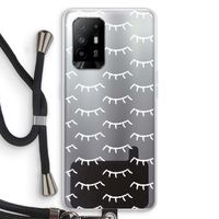 Wimpers: Oppo A94 5G Transparant Hoesje met koord