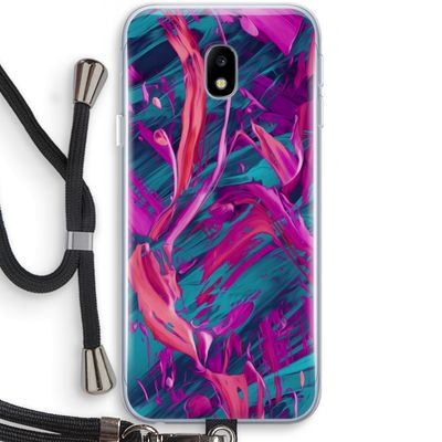 Pink Clouds: Samsung Galaxy J3 (2017) Transparant Hoesje met koord
