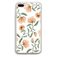 Peachy flowers: iPhone 7 Plus Transparant Hoesje