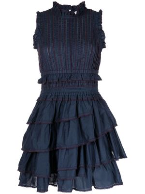 Sea robe courte Mable à volants - Bleu