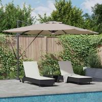 Roma Parasol Taupe 286 x 285 x 270 cm Aluminium en Polyester