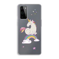 Regenboog eenhoorn: OnePlus 9 Pro Transparant Hoesje