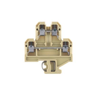 Weidmüller 0355460000 Doorgangsserieklem Schroeven Beige, Geel 100 stuk(s) Piece